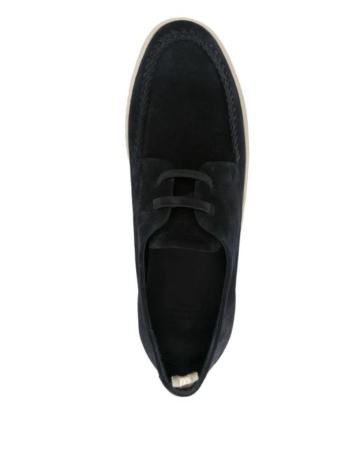 Officine Creative Black Herbie Boat Shoes for men