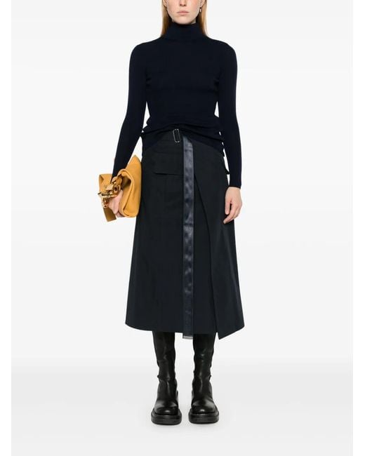 P.A.R.O.S.H. Blue P.A.R.O..H. Leila Turtle-Neck Ribbed-Knit Jumper