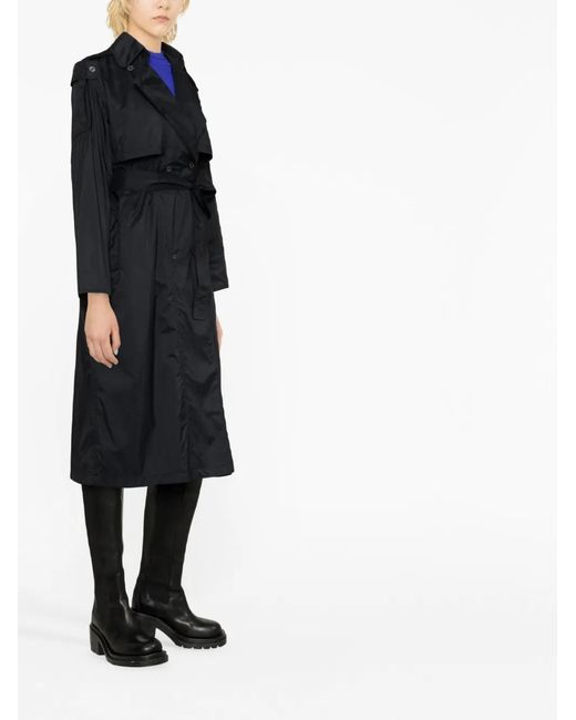 Moncler Black Deva Belted Trench Coat