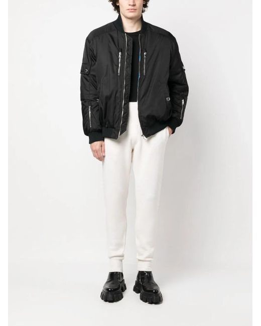 Prada White Triangle-Logo Track Pants for men
