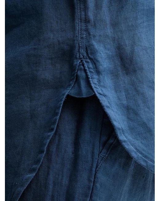 Benetton Blue Button-Up Shirt