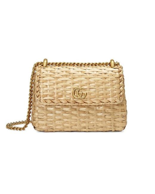 Gucci Multicolor Straw Mini Shoulder Bag