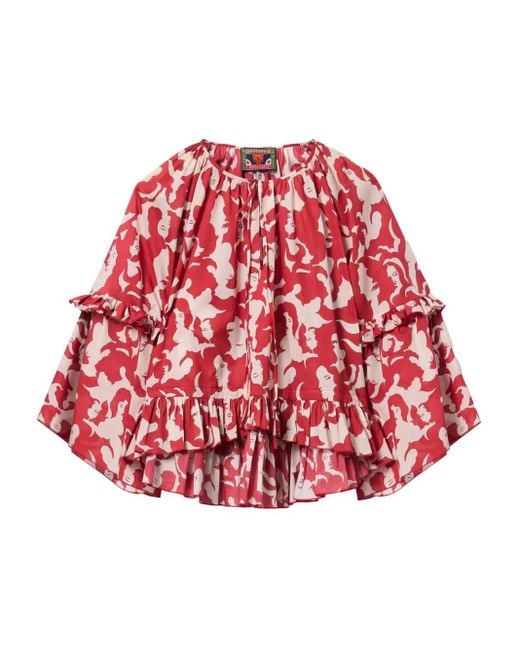 LaDoubleJ X Mother Boho ブラウス Red