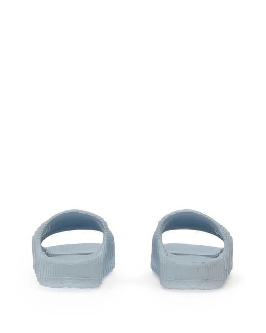 Adidas Blue Adilette 22 Textured Slides