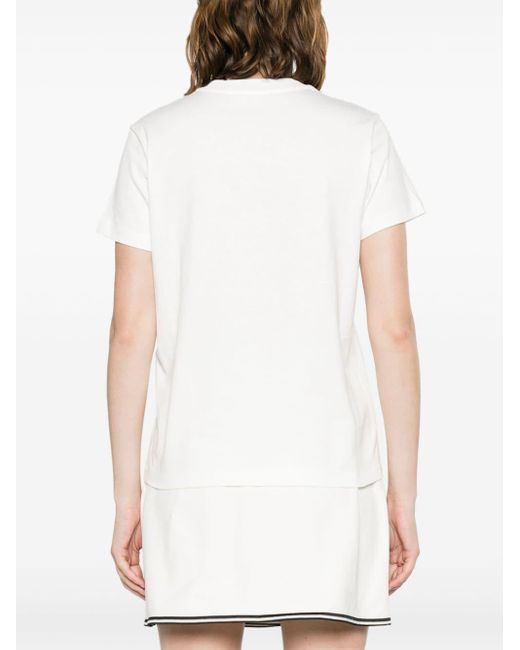T-shirt con ricamo di Moncler in White