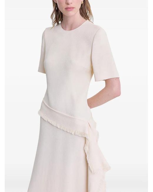 FFORME White Jaune Frayed Dress