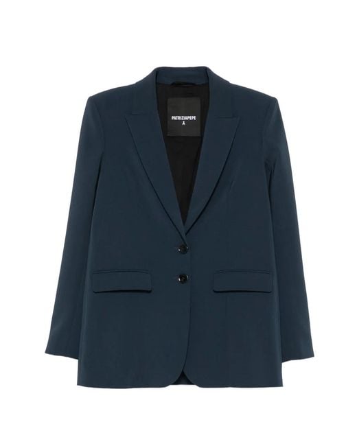 Patrizia Pepe Blue Two-Button Blazer