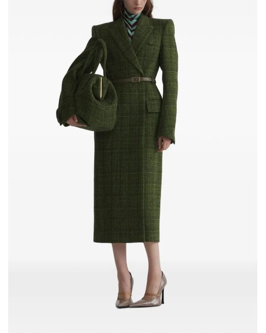 Mugler Green Midi Tailoring Coat