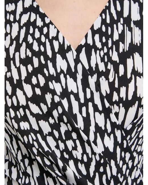 Morgan Multicolor Abstract-Print Wrap Mini Dress
