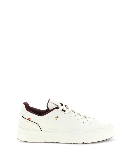 On Shoes メンズ ホワイト ザロージャーセンターコートスニーカー