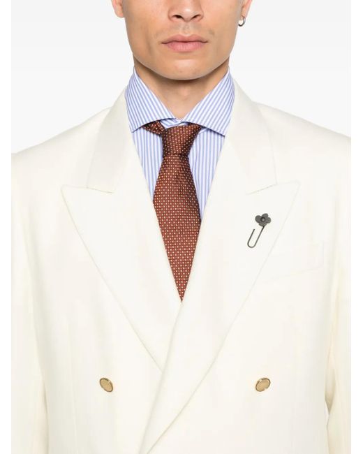 メンズ Lardini ダブルジャケット Natural