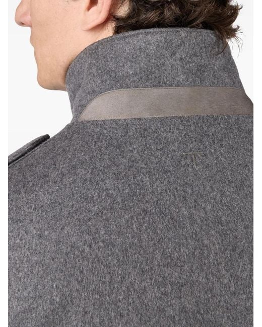 Tod's Gray Flap-Pocket Wool Jacket for men