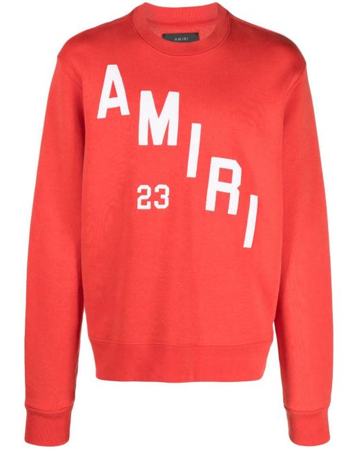 Amiri Red X Browns Hockey Logo-print Sweatshirt - Men's - Fabric for men