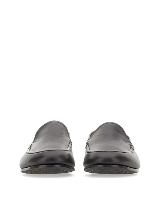 Fabi White Leather Flat Loafers for men