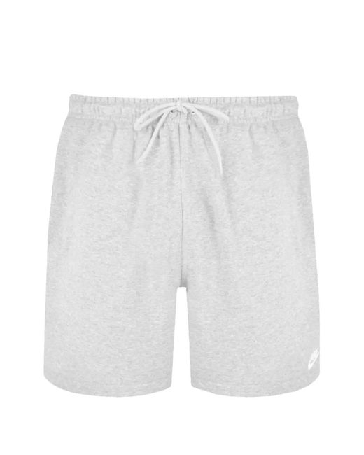 Nike White Club French Terry Drawstring Shorts for men