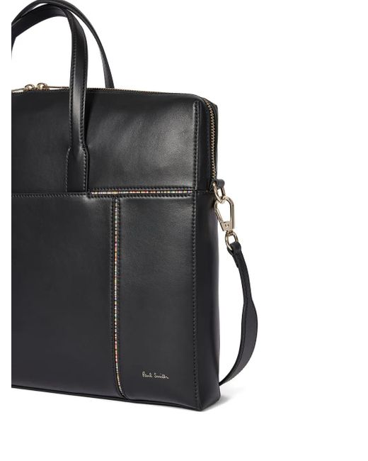 Borsa Porta Pc A Righe di Paul Smith in Black