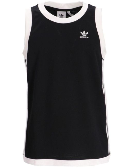 Adidas Black Adicolor Mock Mesh Vest for men