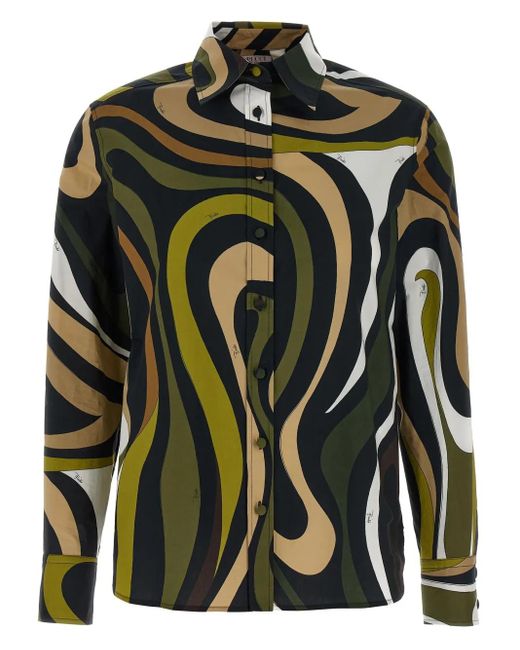 Emilio Pucci プリント シャツ Green
