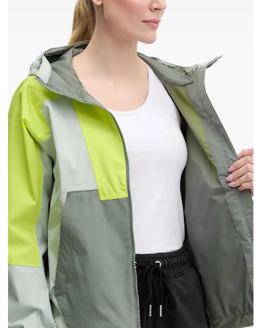 Helly Hansen Green Colour-Block Hooded Jacket