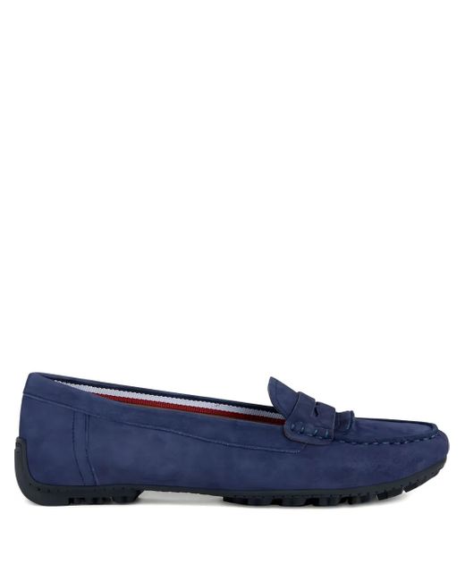 Geox Blue Kosmopolis Suede Loafers