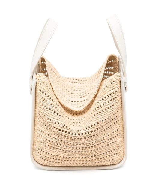 Loewe White Compact Hammock Tote Bag