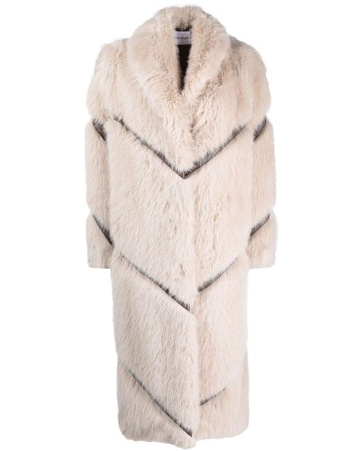 Stand Studio Evelrigh Faux-fur Coat in Natural | Lyst