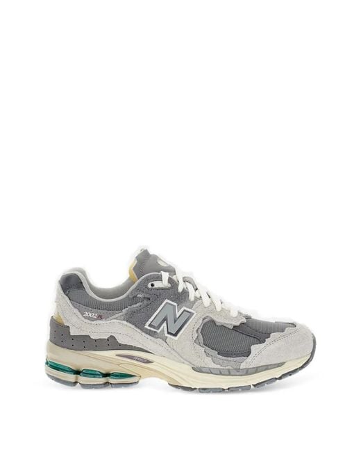 New Balance White 2002R Protection Pack Logo-Detail Sneakers