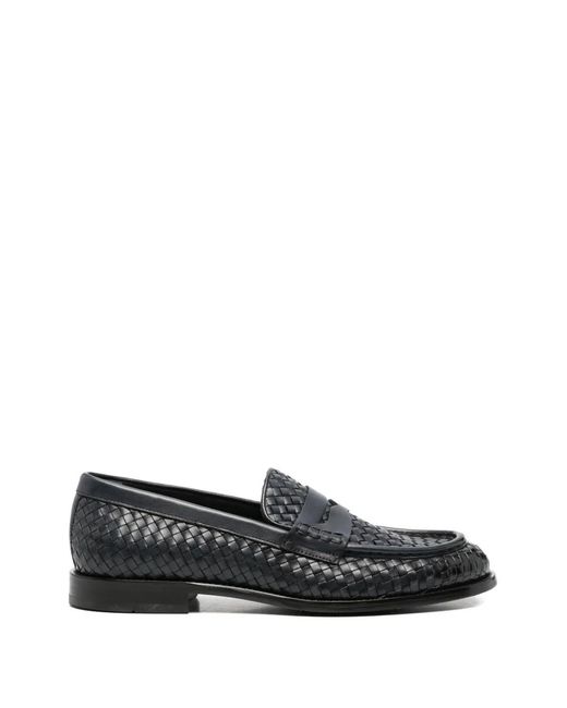 JOHN HARRISON White Woven Penny-Slot Loafers for men