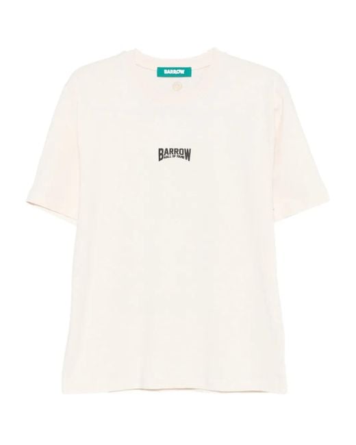 Barrow T-Shirt Met Beerprint in het White