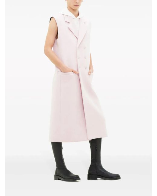 Courreges Pink Sleeveless Double-Breasted Coat for men