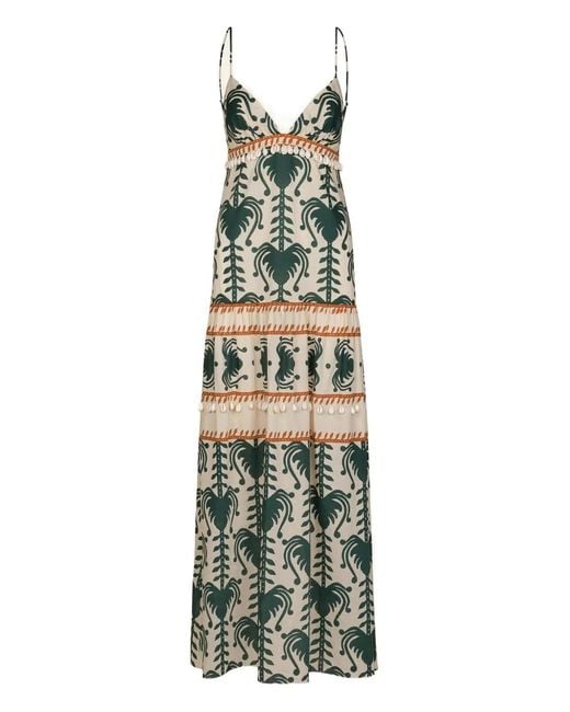 Johanna Ortiz Green Keeper Printed Dress