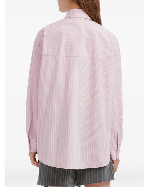 Camisa A Rayas Verticales B+ AB de color Pink