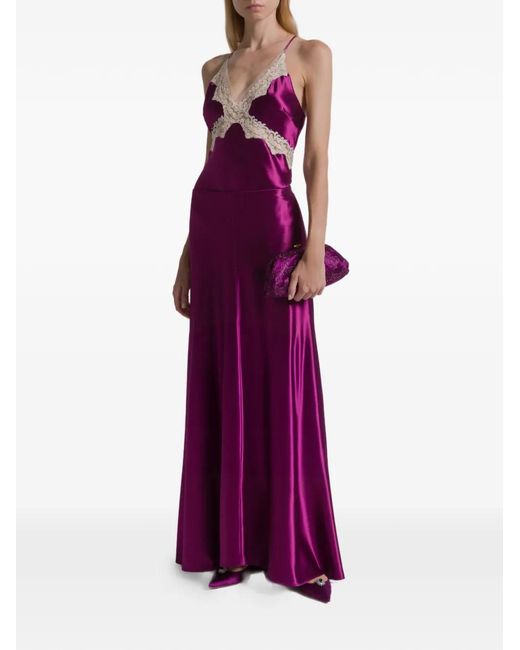 Alberta Ferretti Purple A-Line Maxi Skirt