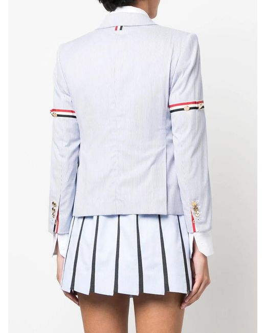 Abrigo Con Botones Thom Browne de color Blue