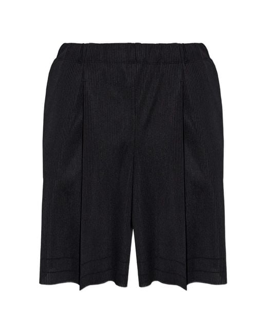 Pleats Please Issey Miyake Black Pleated Shorts