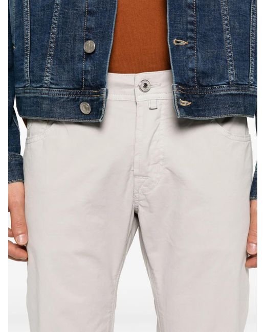 Jacob Cohen White Nick Slim Fit Trousers for men