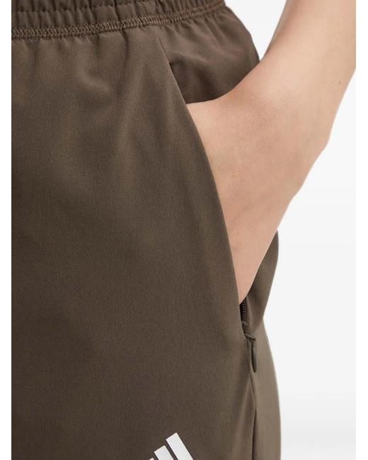 Adidas Brown Logo-Print Track Pants