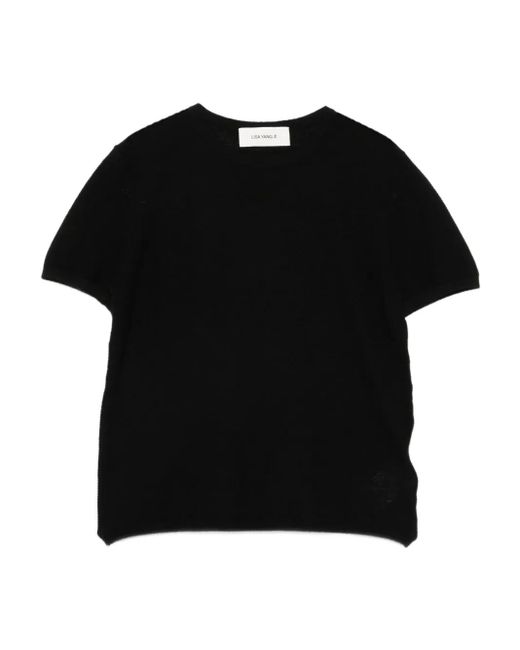 Lisa Yang Black Oberteil aus Kaschmir