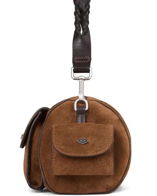 Ba&sh Brown Beni Suede Shoulder Bag