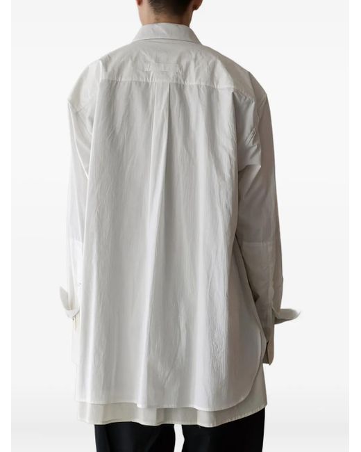 stein White Chest-Pocket Buttoned Shirt