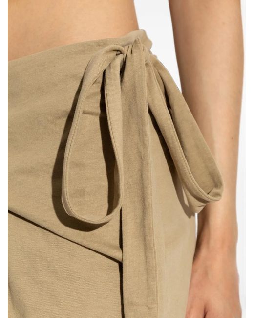 Isabel Marant Natural Berenice Wrap-Style Mini Skirt