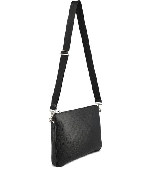 Gucci Mittelgroße Clutch Mit Gg-Prägung in Black für Herren