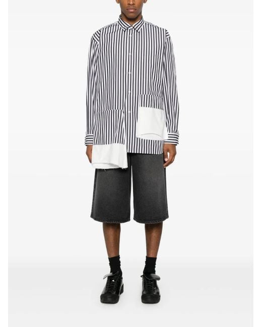 Adererror Black Logo-Patch Shorts