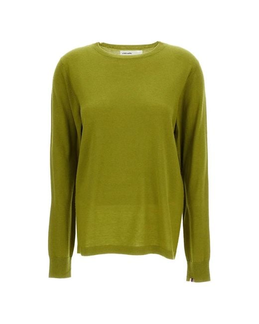 Extreme Cashmere Green Selfie Crew-Neck Sweater