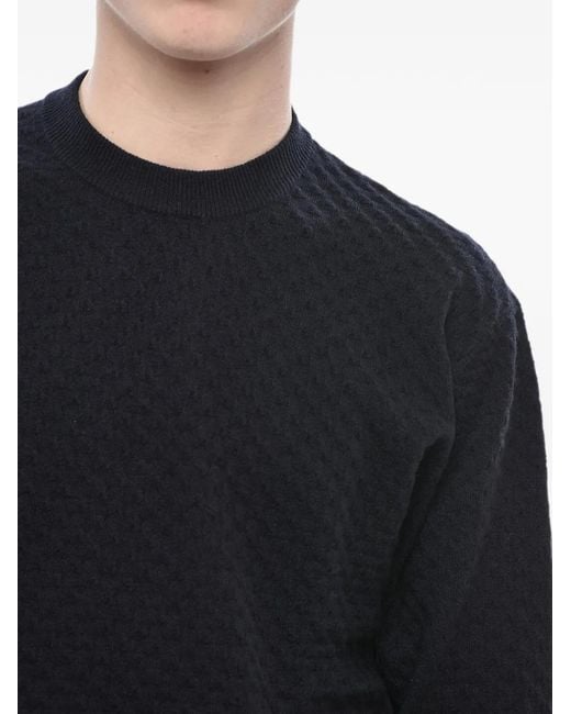 Paolo Pecora Black Pull À Design Texturé for men