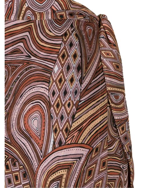 Amir Slama Brown Marajoara Wrap Skirt