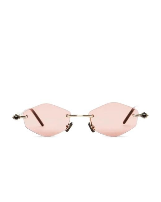 Kuboraum Pink P60 Geometric-Frame Sunglasses for men