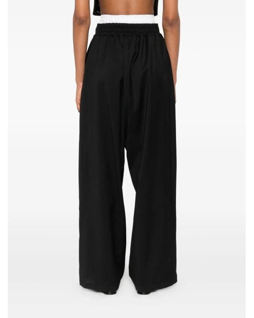 Vestiaire d'un Oiseau Libre Black Elasticated-Waistband Trousers