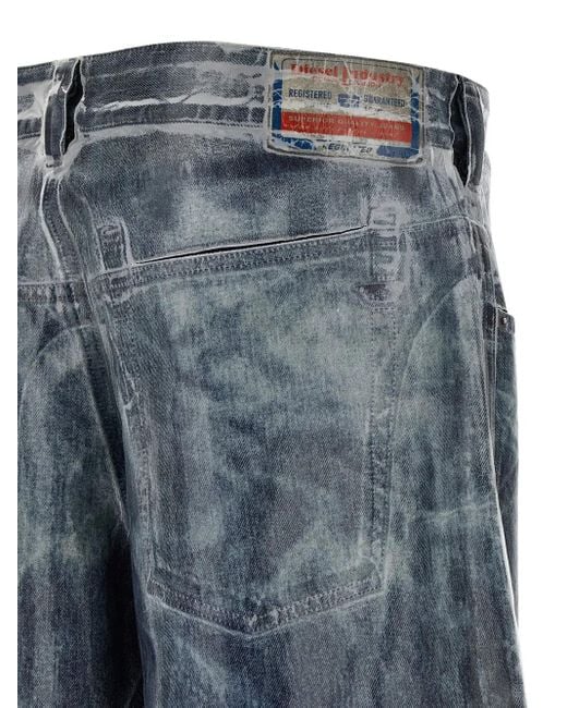 メンズ DIESEL ストーンウォッシュ シリコンキャスト ジーンズ Blue