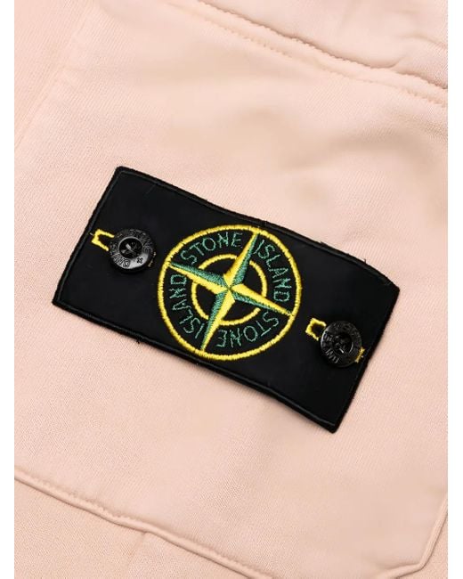 Stone Island Natural Patch-Pocket Cotton Trousers for men
